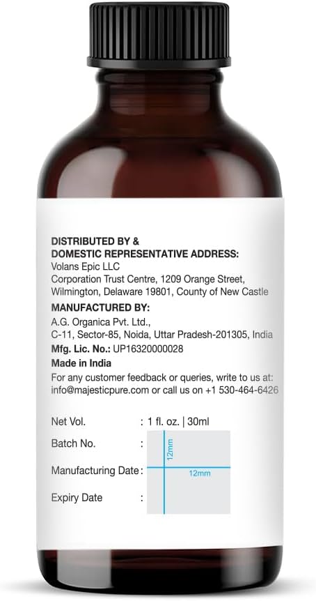 Majestic Pure Essential Oil with Glass Dropper - 100% Pure and Natural - Essential Oils for Diffuser, Aromatherapy, Soap and Candle Making, Brazillian Orange Essential Oil, Orange Oil, 1 Fl Oz