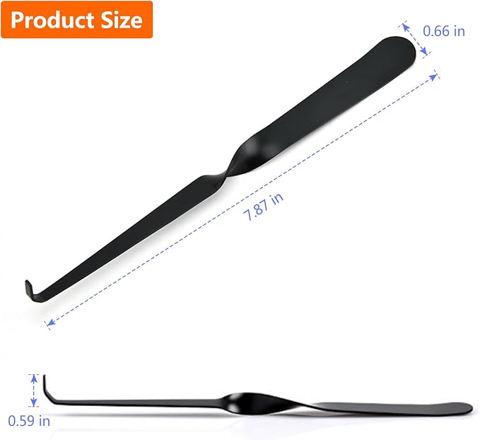 Stainless Steel Wick Dippers, 2 pcs Put Out Extinguish Candle Wick Dipper Candle Hook Candle Accessories for Putting Out Extinguish Candle Wicks Flame Safely (Black)