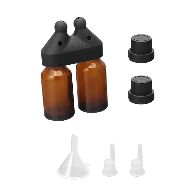 Mini Essential Oil Inhaler,Leakproof Double Hole Aroma Bottle Sniffer Cap | Essential Oil Inhaler Caps Nasal Lids,Perfume Inhaler Dispenser Bottle for Enhances Aromatherapy