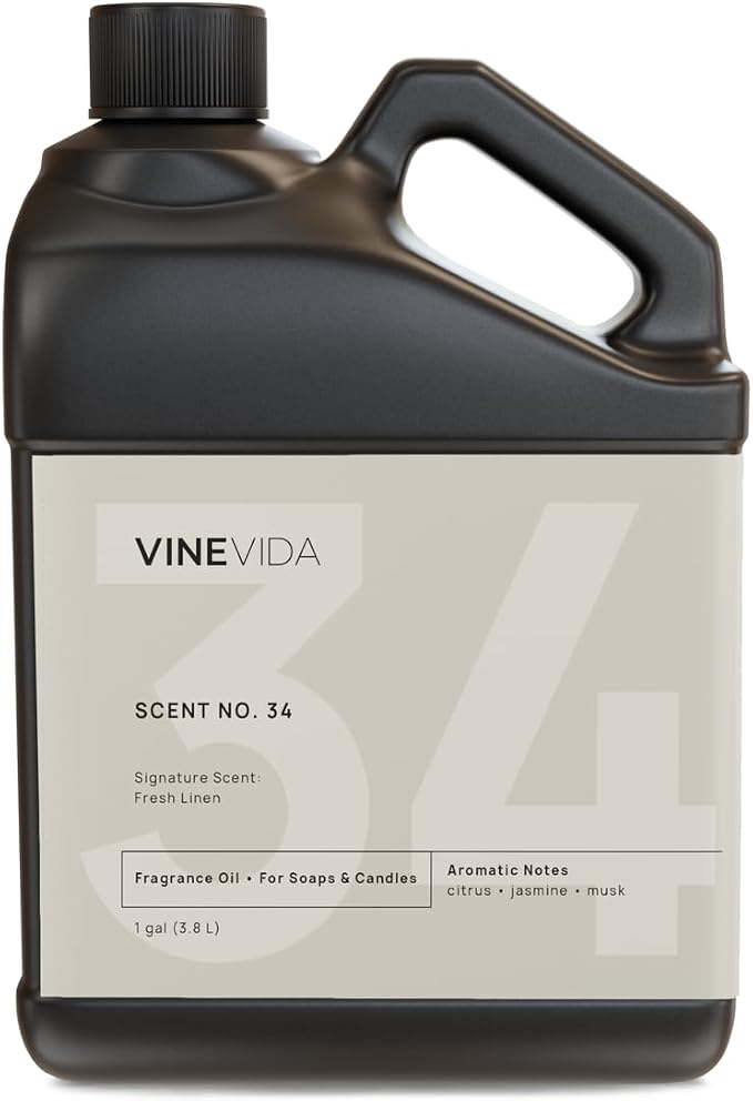 VINEVIDA [128oz] Fresh Linen Fragrance Oil for Candle Making and Soap Making - Premium Candle Scents for Soy Candles