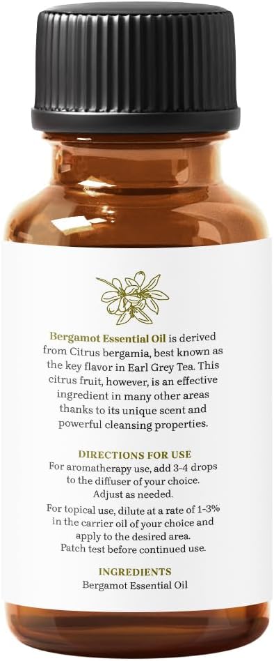 Bergamot Essential Oil (Aceite Esencial de Bergamota) - Therapeutic Grade (1 oz.) | Citrus Aromatherapy Oil, Skin Care, and DIY Creations