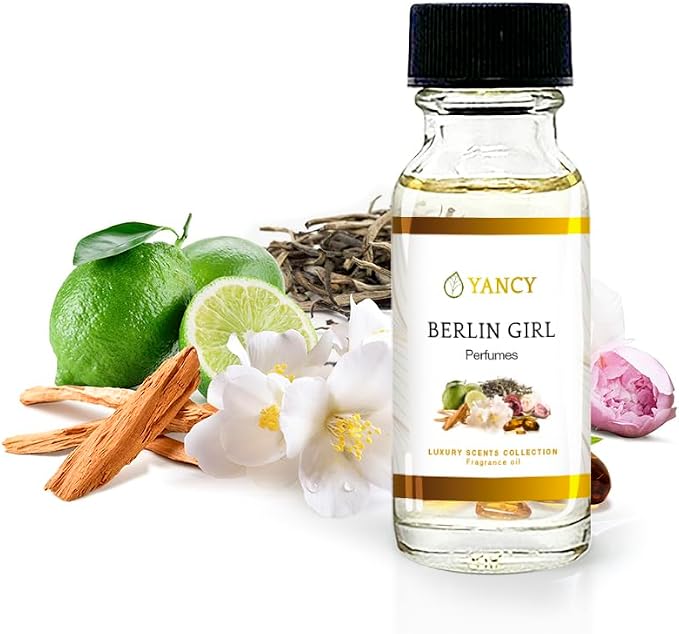 YANCY Berlin Girl Luxury Collection Fragrance Oil (1/2 oz), Bold Modern Floral Aroma, Ideal for Diffusers, Oil Burners & Aroma Lamps, Edgy and Feminine Scent for Urban Vibes