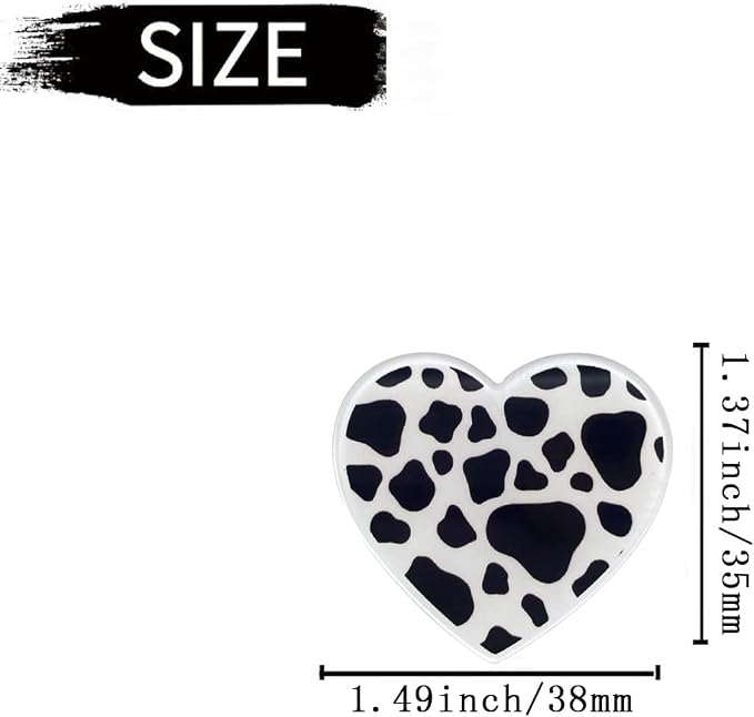 6 Pcs Heart Air Vent Clips, Cow Print Heart Car Air Fresheners Vent Clips Long Lasting Car Diffuser Vent Clip Cars Interior Decor Charm Car Decoration Cute Accessories for Women Girls