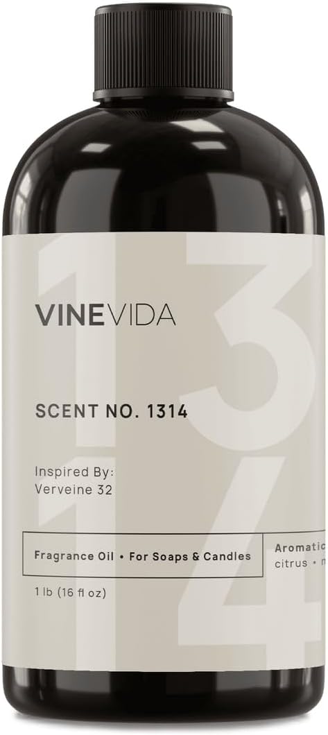 VINEVIDA Scent NO. 1314 Fragrance Oil - 16oz (1lb) - Inspired by: Verveine 32 Fragrance Oil for Candle Making - Made in USA Candle Scents Scents for Soap Making