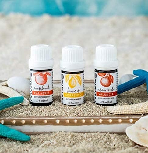 Pranarom - Calabria Diffusion Blend (5ml) - 100% Pure Essential Oil Blend for Diffusing with Grapefruit, Fennel & Bergamot Scent | USDA and ECOCERT Certified Organic