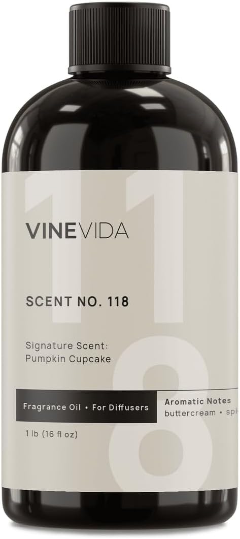 VINEVIDA [16 Oz] Inspired by: Pumpkin Cupcake; Diffuser Oil Refill | Premium Scent Diffuser Oil for Home | Non-Toxic Fragrance