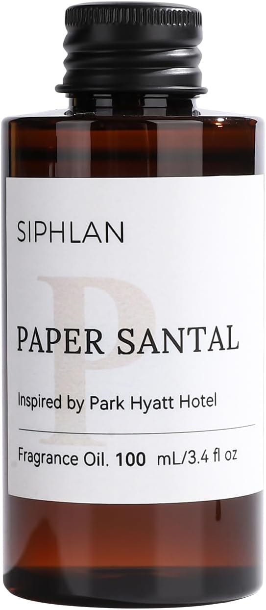 Paper Santal Hotel Collection Diffuser Oil – 100mL Luxury Aromatherapy Essential Oil for Diffusers & Waterless Diffusers – Premium Fragrance for Home & Office