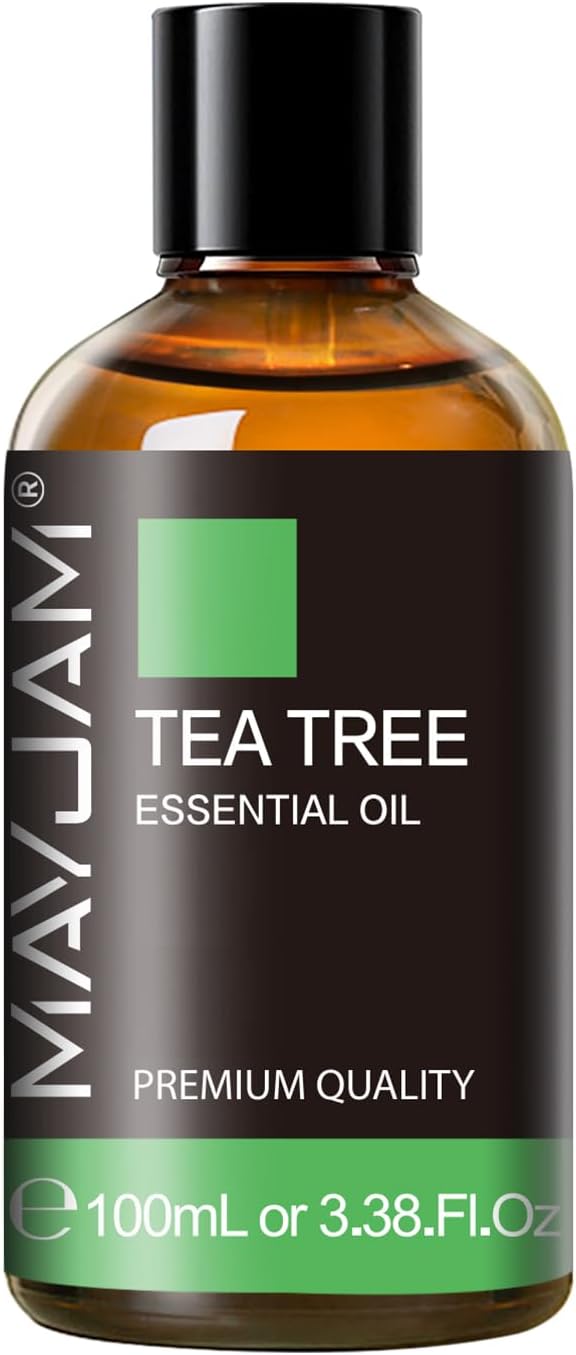 Tea Tree Essential Oil for Diffuser, MAYJAM Pure Essential Oils, Huge 3.38FL.OZ Bottle, Tea Tree Oil with Glass Dropper