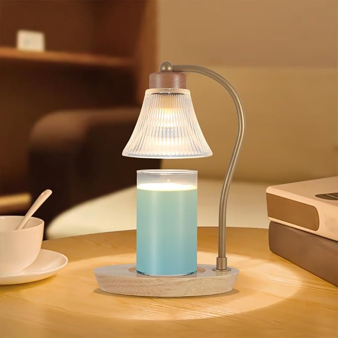 mocosa Candle Warmer Lamp with Timer Dimmer,Electric Wax Warmer for Jar Candles Mom Christmas Birthday Gifts House Warming New Home Bedroom Decor with 2 Bulbs