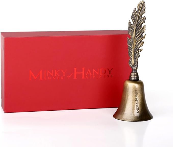 Brass Candle Snuffer Vintage Style - Small Antique Colored Candle Flames Extinguisher - Home Decorative and Unique Gift - Feather