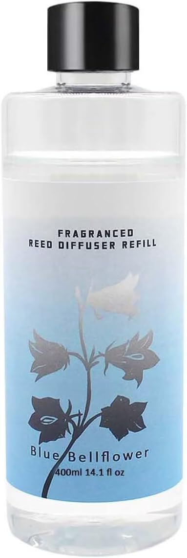 Scent Diffuser Oil Refill | 13.53 fl oz(400ml) Home Fragrance Defusers | Scented Aroma Essential Oil Reed Diffuser Blue Bellflower 400ml