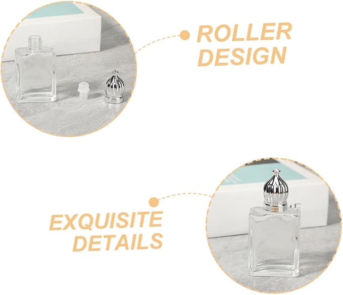 MAGICLULU 3pcs 15ml Glass Roller Bottles Set with Metal Roller Balls Refillable Essential Oil Bottles for Travel and Fragrance Portable Aromatherapy Kit in Gold Silver and Black