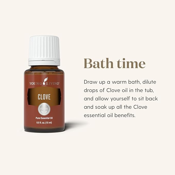 Young Living Clove Essential Oil - 15ml Bottle for Aromatic and Topical Use - Aromatherapy - Warm, Stimulating Aroma that Provides Cleansing Properties - Contains Antioxidants