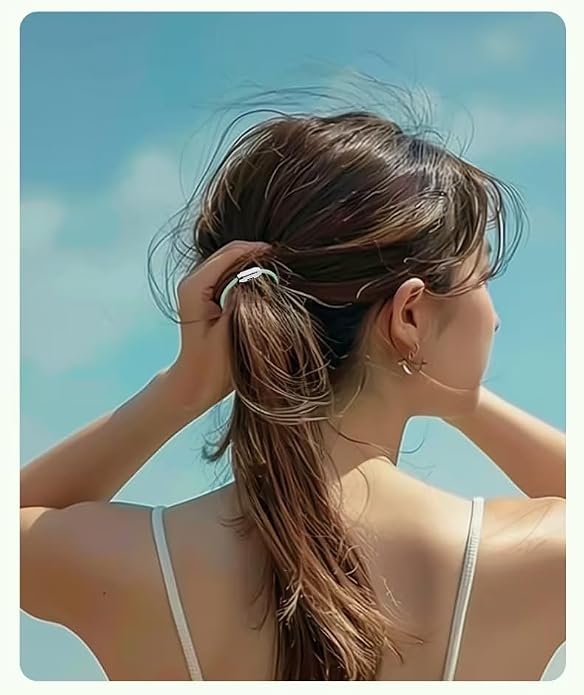 2-in-1 Aromatherapy Hair Tie & Bracelet — Essential Oil Diffuser with Refillable Brass Locket, 10 Cotton Wicks, Calming Relaxation Accessory for Office, Yoga & Evening Calm, Wellness Gift for Women (Multi-color Styles)