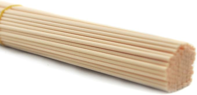 50 Pieces Fiber Reed Diffuser Replacement Refill Sticks for Aroma Fragrance (Beige, 8"x3mm)