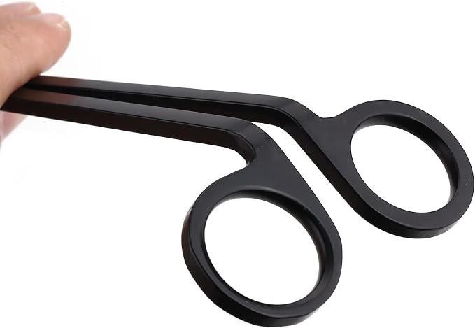 2pcs Candle Wick Trimmer, Polished Wicker Scissors, go deep into The Candle to Cut Spent Chips, Allow The Cleaner to Burn and Prevent Smoke buildup (Black)