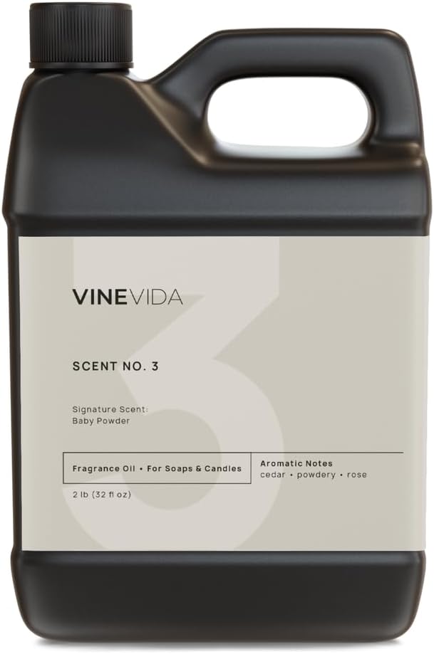 VINEVIDA [32oz] Scent NO. 3 Baby Powder Fragrance Oil for Candle Making and Soap Making - Premium Candle Scents for Soy Candles