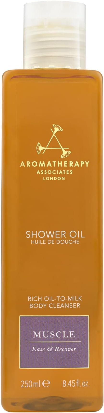 Aromatherapy Associates De-Stress Muscle Shower Oil. Powerful Blend of Rosemary, Ginger and Black Pepper Essential Oils to Soothe and Heal the Body (8.45 fl oz)