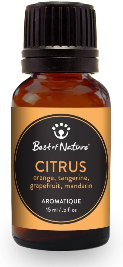 Best of Nature Citrus Essential Oil Blend – Orange, Tangerine, Grapefruit & Mandarin – 100% Pure for Diffuser, Mood Boost & DIY – Bright Aromatherapy