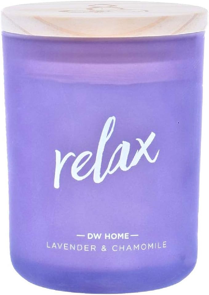 DW Home Lavender + Chamomile Scented Candle for Home, 15 oz, Large Double Wick Candle Jar, Up to 56H Burn Time, Luxury Scented Candle for Relaxation, Gifting, Home Décor
