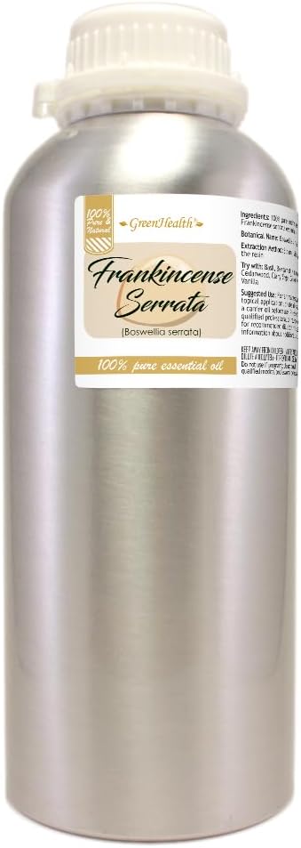 Frankincense Essential Oil – 32 fl oz (1 Quart) – 100% Pure & Undiluted – Aluminum Bottle – Bulk Essential Oil – GreenHealth