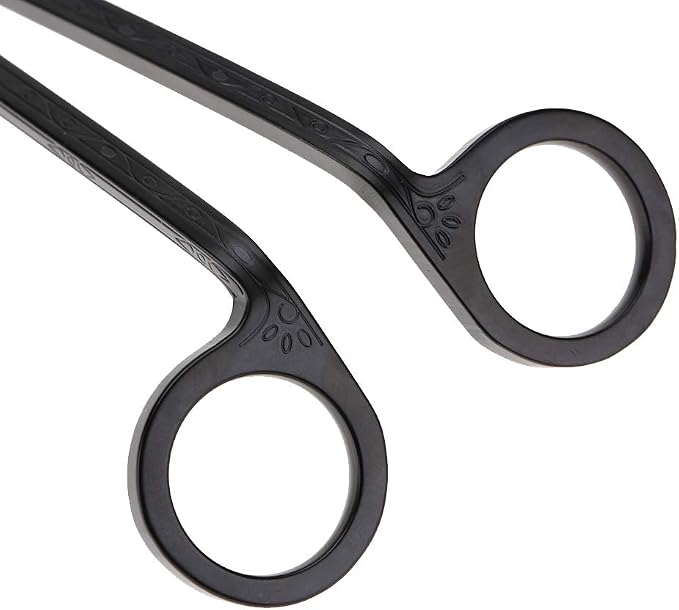 Changor Stainless Steel Candle Heart Clamp/Holder Wick Trimmer Scissors Tool for Home Use, Durable and RustResistant Candle Wick Scissors for Daily Life, 1 Piece, 6.9 * 2.3in, Black (Black)