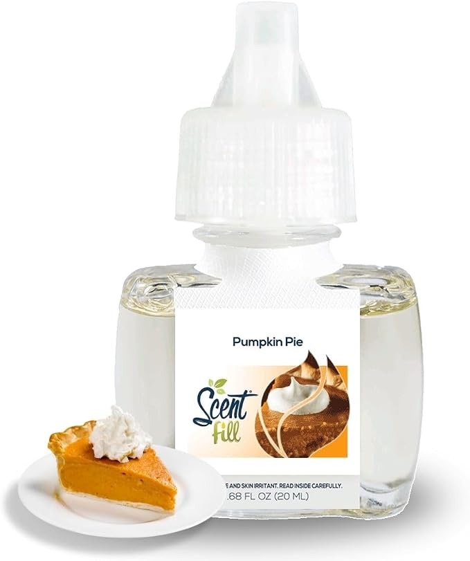 Scent Fill Pumpkin Pie Plug in Air Freshener, Scented Oil Refills, 2 Refills + Diffuser