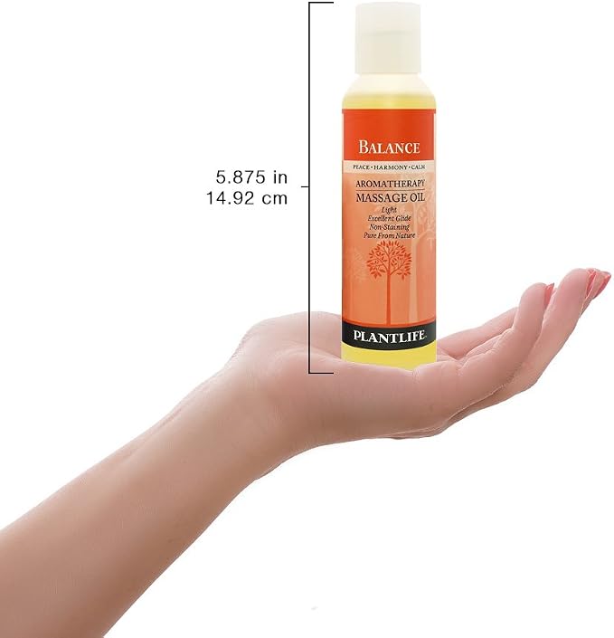 Plantlife Balance Massage Oil - Absorbs Deeply into the Skin and is Circulated Throughout, Providing Optimum Benefit to the Mind and Body - Made in California 4 oz