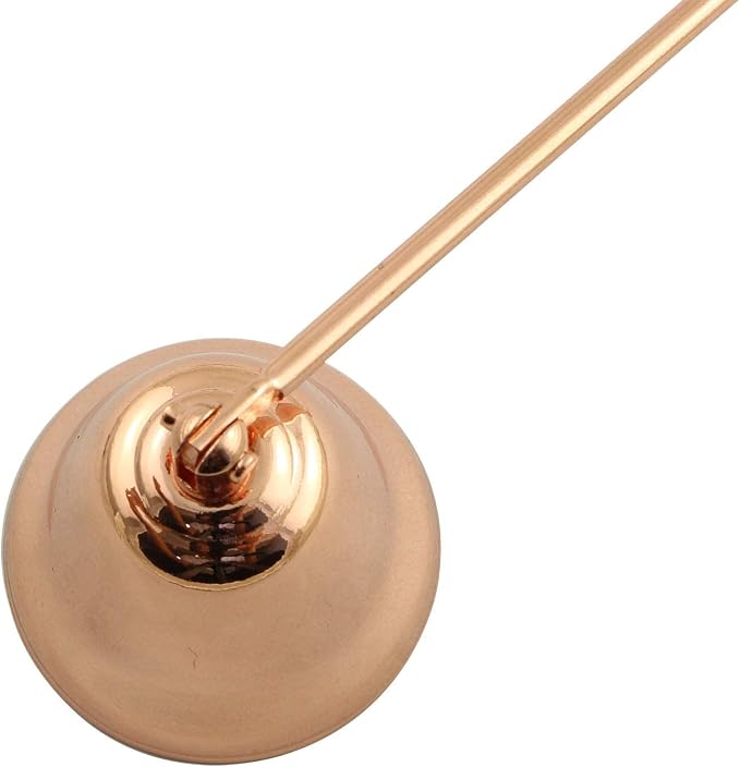 Rose Gold Candle Snuffer Stainless Steel Horn Shaped Wick Snuffer 20cm Handle for Putting Out Candle Wicks Flame Safely