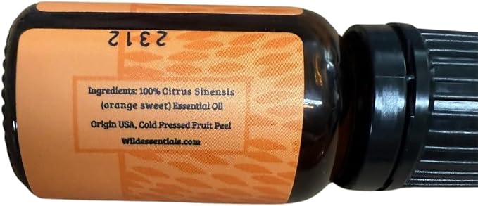 Wild Essentials Orange Sweet 100% Pure Essential Oil 2 Pack - 10ml, Therapeutic Grade, Made and Bottled in The USA