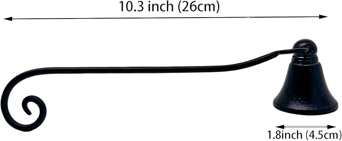 Candle Snuffer Accessory for Putting Out Extinguish Candle Wicks Flame Safely (Black)