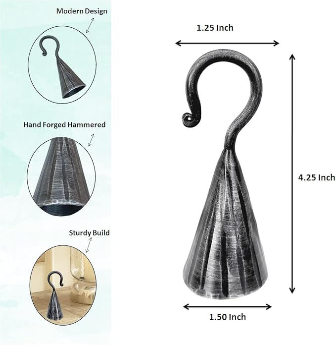 Hand Forged Metal Candle Snuffer Handmade Wrought Iron Candle for Home Classic Look Black Antique Finish Candle Snuffer by Living Ideas