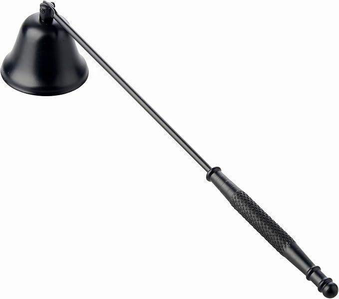 Candle Snuffer Black with Long Handle, Candle Snuffer Extinguisher, Wick Cutter Stainless Steel Wick Clipper Wick Scissor, Candle Wick Trimmer for Candle Aromatherapy Lovers