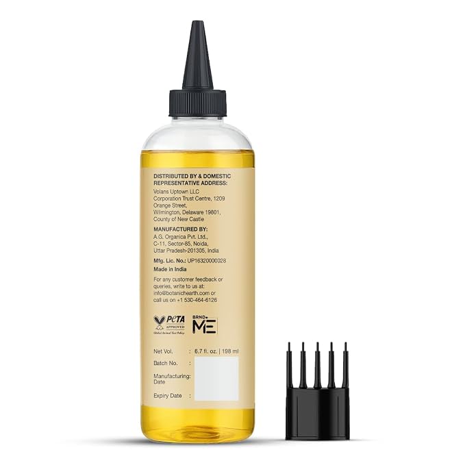 Botanic Hearth Castor Oil & Hair Treatment Oils 6.7 Fl oz|100% Pure & Natural, Cold Pressed |For Hair, Eyelashes & Eyebrows | Hexane Free, Fast Absorbing | With Applicators & Dropper | All Hair Types