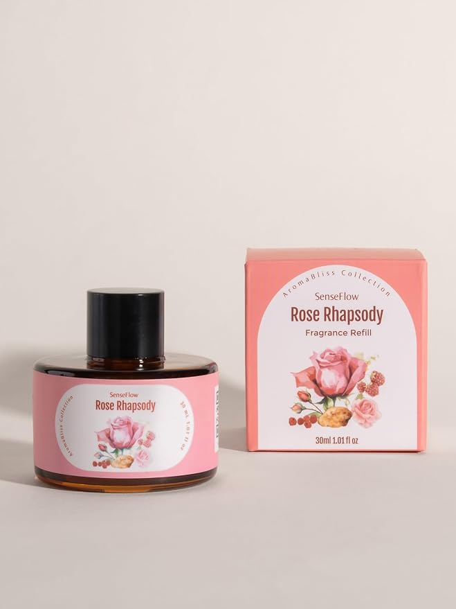 Essential Oil Refill 1.02oz/30ml for SF101/SF101S Waterless Aromatherapy Diffuser, Covers 1000 Sq Ft, 120-Day Natural Scent 1 Pack,Rose Rhapsody