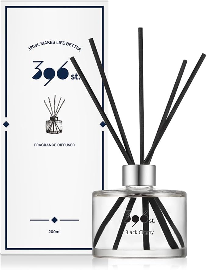 396 st. Reed Diffuser, Black Cherry, 200ml(6.7oz) / Reed Diffuser Sets, Home Fragrance, Scented Oils, Home & Bathroom Décor