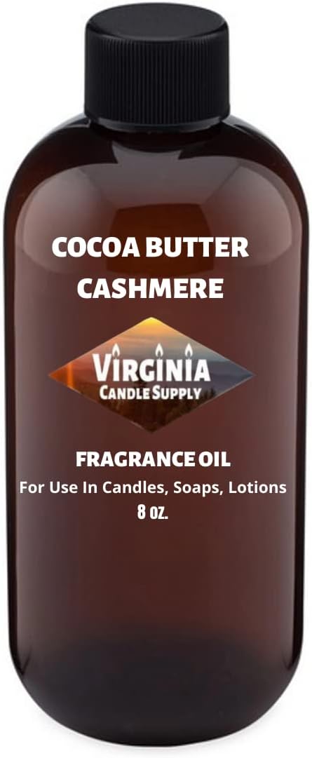 Cocoa Butter Cashmere Fragrance Oil (Our Version of the Brand Name) (8 oz Bottle) for Candle Making, Soap Making, Tart Making, Room Sprays, Lotions, Car Fresheners, Slime, Bath Bombs, Warmers…