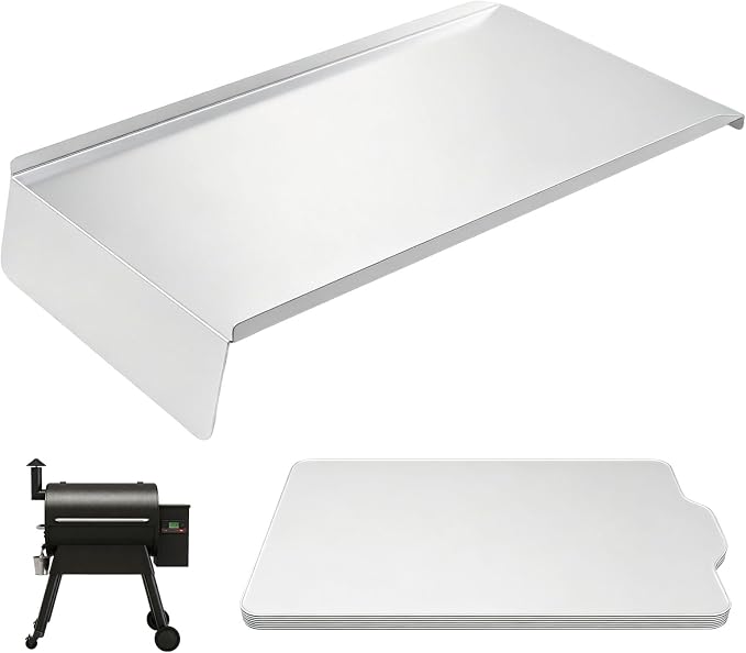 Drip Pan Heat Baffle and 6-Pack Aluminium Grease Drip Tray Liners Replacement Parts for Traeger Pro 780 Pellet Grills, Heavy-Duty Drip Tray Liner for Traeger BAC780 Grill Accessories