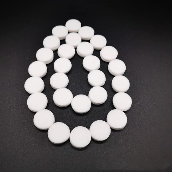 Car Air Vent Clip Replacement Pads, Car Diffuser Vent Clips Diffuser Bracelet Necklace Pendant Locket, Unscented Refill Tablets for Car Air Freshener Clips (50Pcs White)
