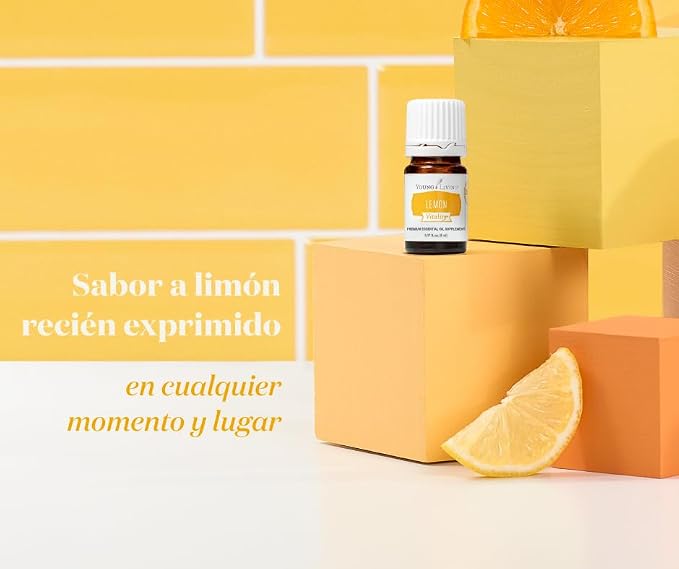 Young Living Vitality Lemon Essential Oil 5ml | Zesty & Refreshing Citrus Flavor for Culinary Delights | Enhance Dishes & Beverages with Bright, Invigorating Flavor