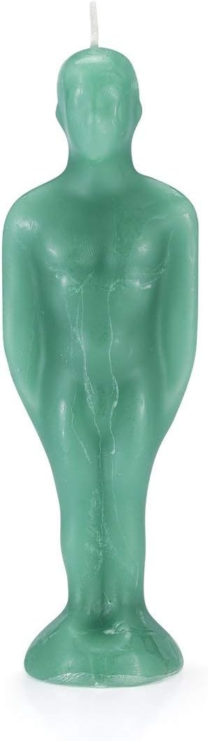 Male Image Figure Candle for Money Drawing Prosperity Spell-Casting Witchcraft Wishing Manifestation Spiritual Healing Magical Positive Energy Protection Blessing Ritual Wish Candles, Green