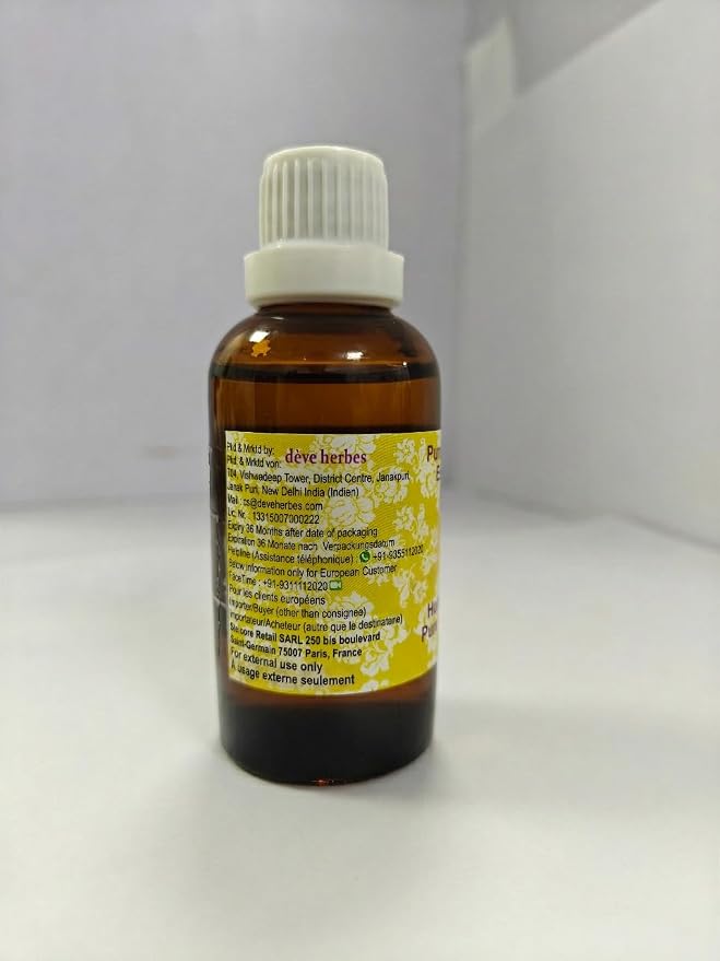 Deve Herbes Liquorice Oil (Glycyrrhiza glabra) with Glass Dropper | Infused | Pure | Non-Sticky | Lightweight | for Facial Care | Men & Women | 5ml (0.16 oz)