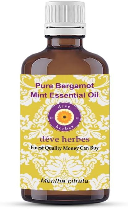 Deve Herbes Pure Bergamot Mint Essential Oil (Mentha citrata) Steam Distilled 100ml (3.38 oz)