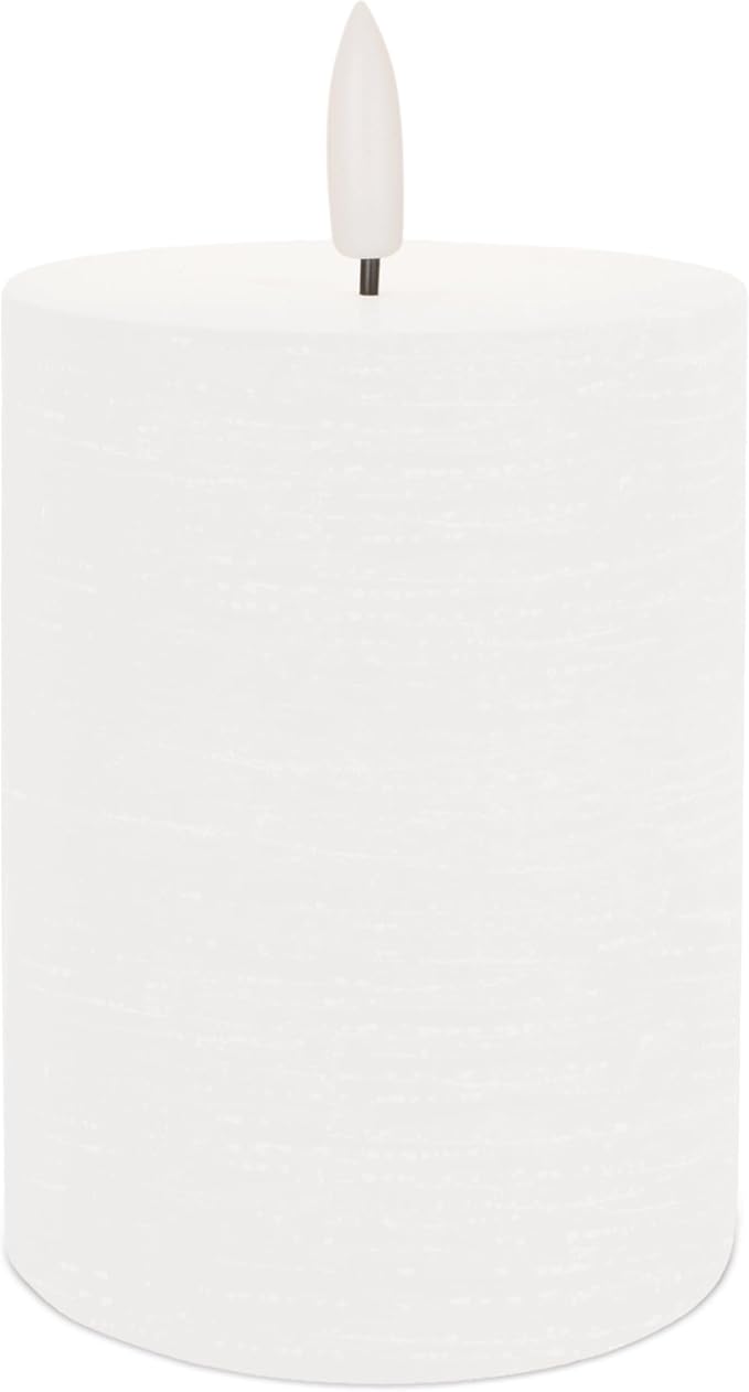Melrose FIA Wick Candle, White, Wax and Plastic, 3-inch Diameter x 4-inch Height
