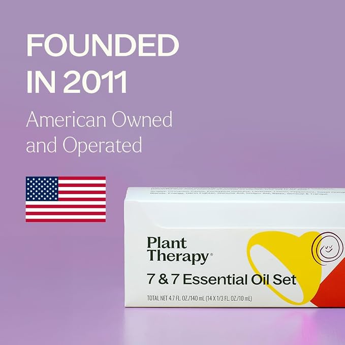 Plant Therapy 7 & 7 Essential Oils Set, 7 Most Popular Single Essential Oils Plus 7 Favorite Blends, Each 10 mL (1/3 oz), 100% Pure, Undiluted, Great for DIYs, Skincare and Essential Oil Diffusers