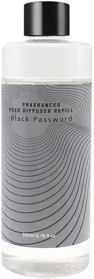 Scent Diffuser Oil Refill | 6.76 fl oz(200ml) Home Fragrance Defusers | Scented Aroma Essential Oil Reed Diffuser Black Password 200ml