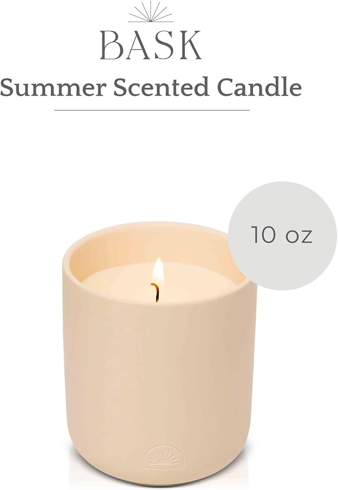 Relaxing Candles for Home by BASK - Summer Candles - Winter Candles - Gifts for Women and Men - Scent: Summer