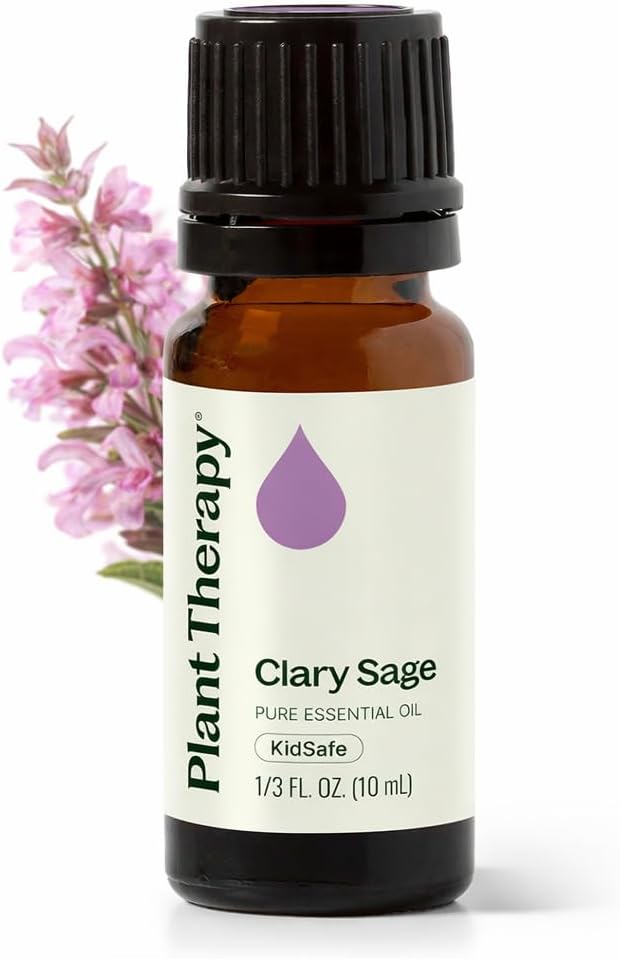 Plant Therapy Clary Sage Essential Oil 100% Pure, Undiluted, Natural Aromatherapy, Therapeutic Grade 10 mL (1/3 oz)