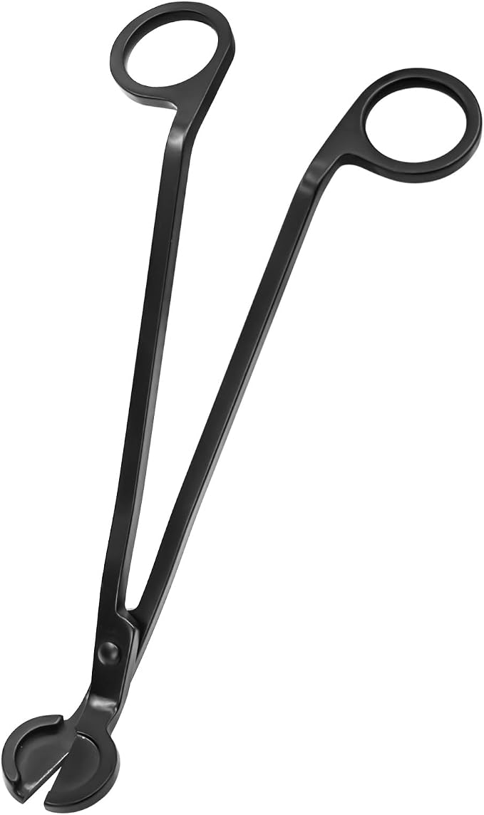 Candle Wick Trimmer, Stainless Steel Wick Clipper Cutter Scissor, Antique Candle Accessory Gift for Candles Lovers (Black)