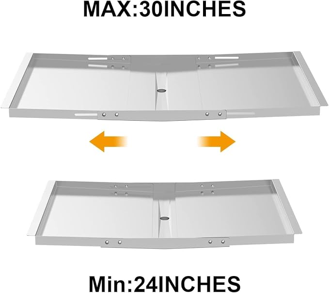 SafBbcue DGH474CRP Heat Plate and Grease Tray for Dyna Glo Grill Replacement Parts 5 Burner DGH474CRP DGH474CRP-D DGH483CRP DGH483CRP-D DGH485CRP DGH485CRP-D